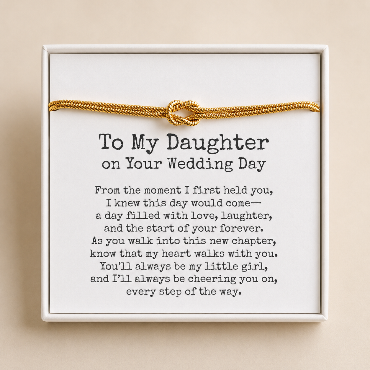 Daughter Wedding Day Knot Bracelet