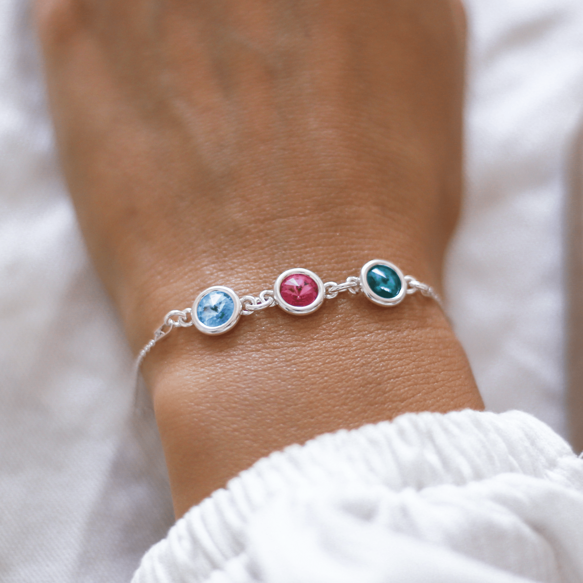 Three Birthstone Bracelet