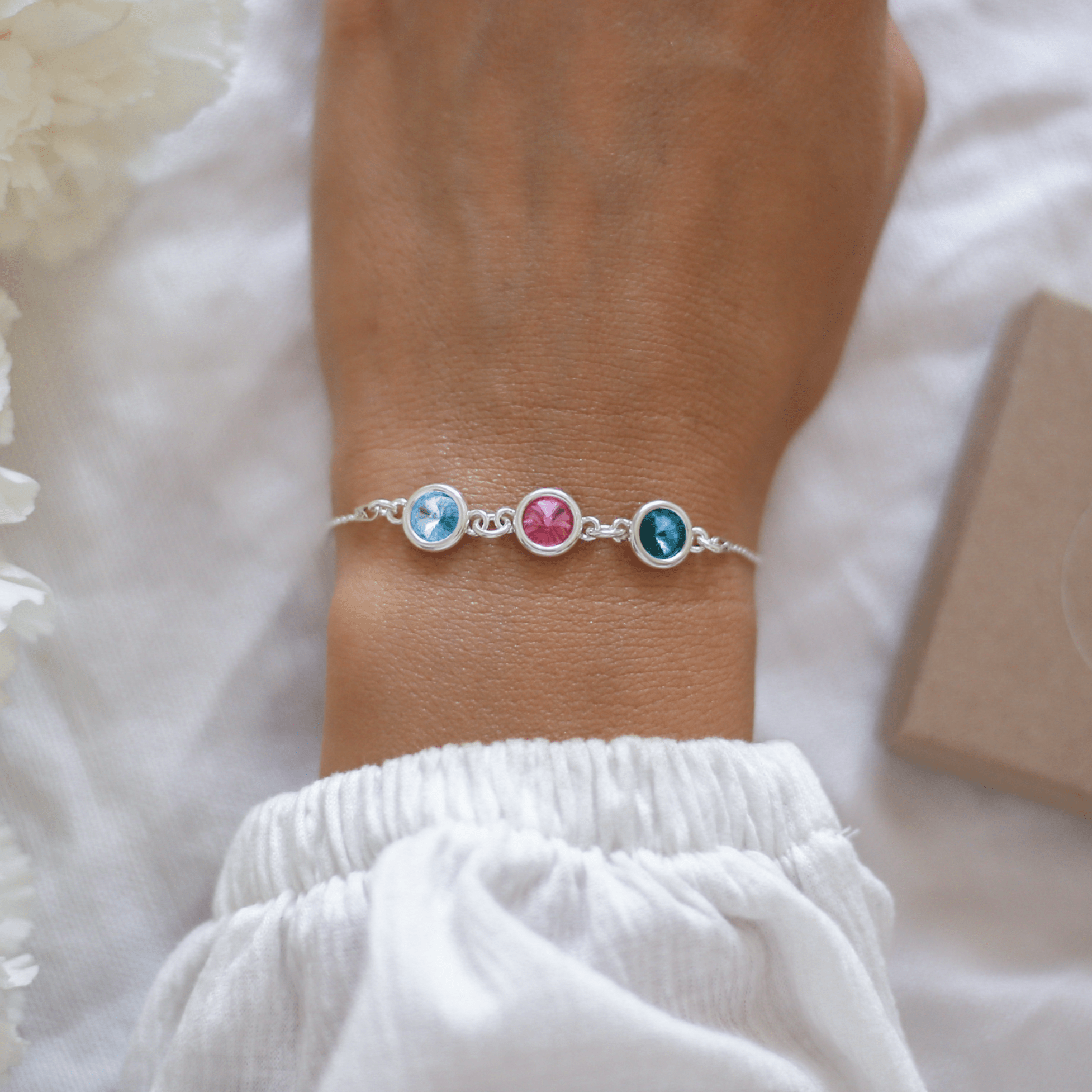 Three Birthstone Bracelet