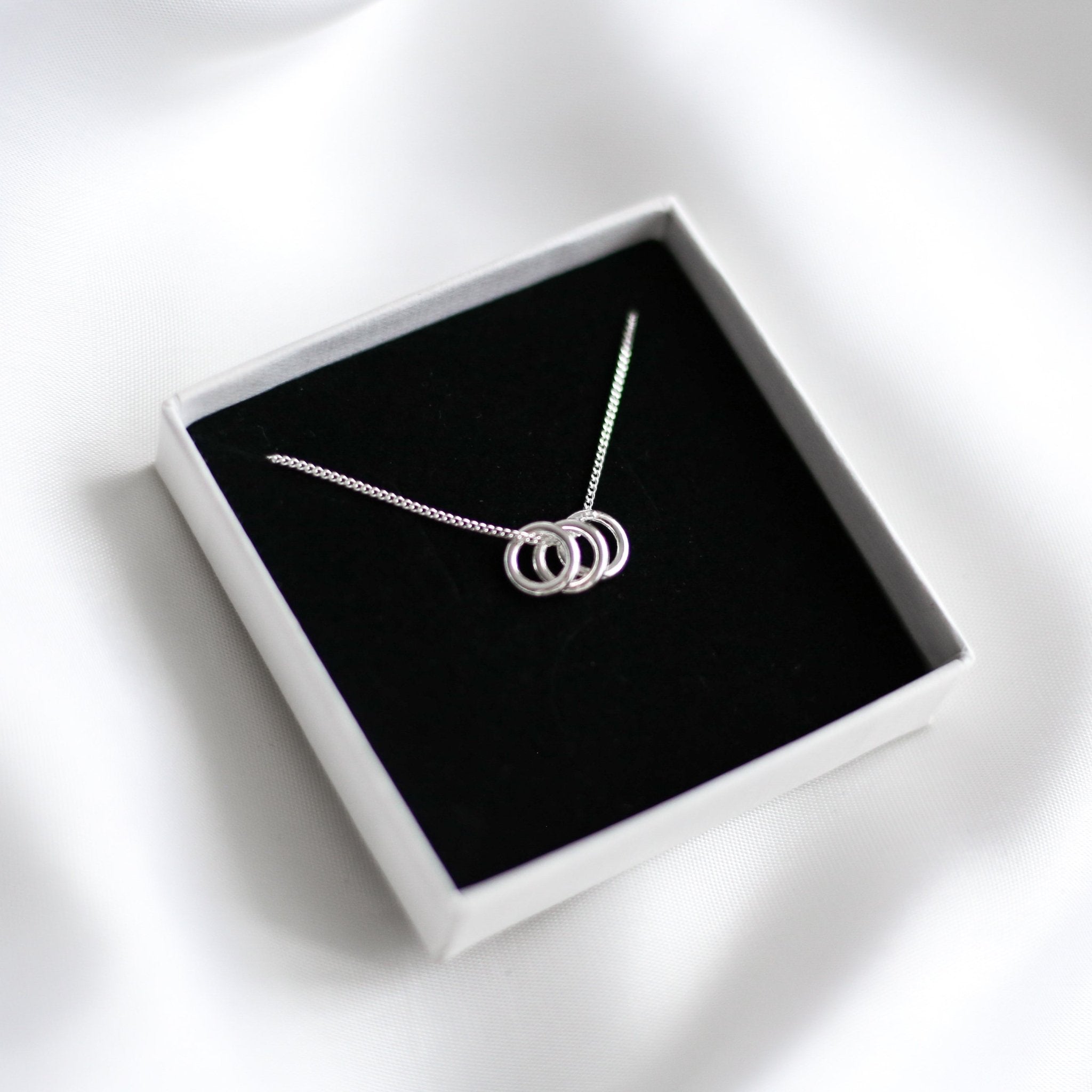 30th Birthday Gift - Three Rings Necklace
