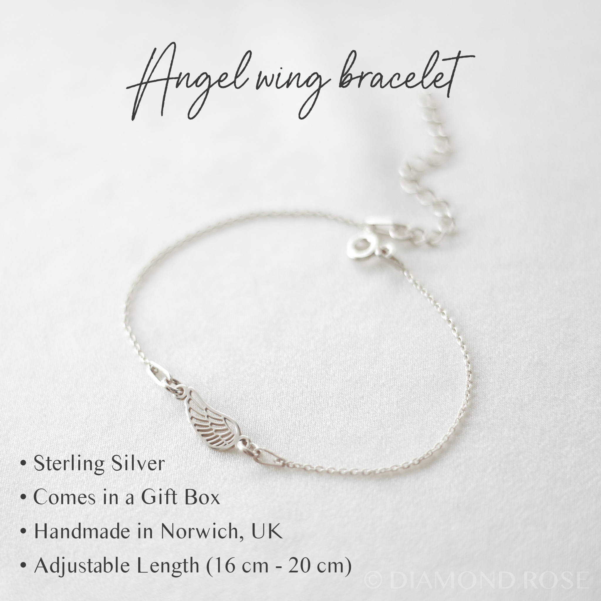 Dainty Angel Wing Bracelet
