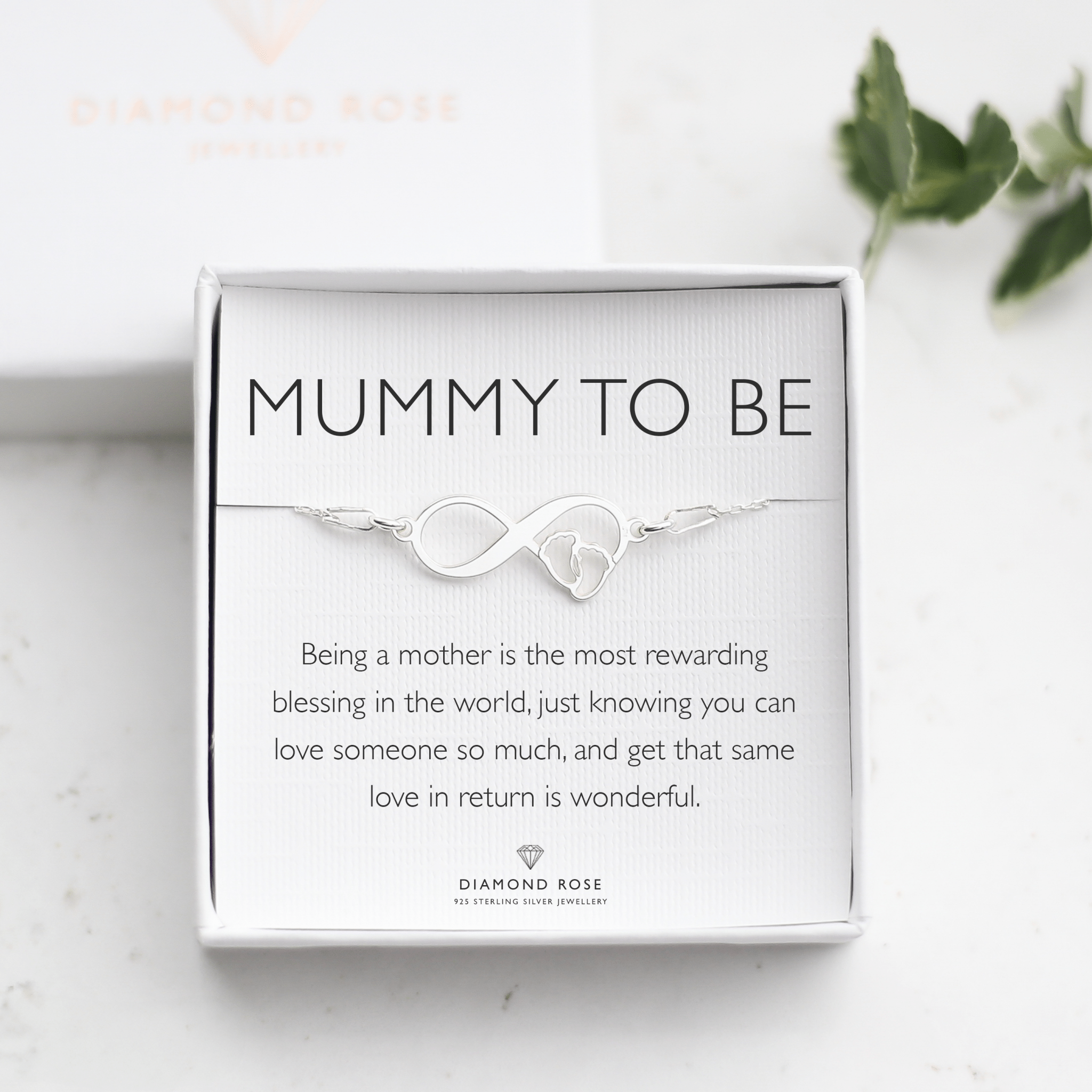 Mummy To Be - Infinity Baby Feet Bracelet