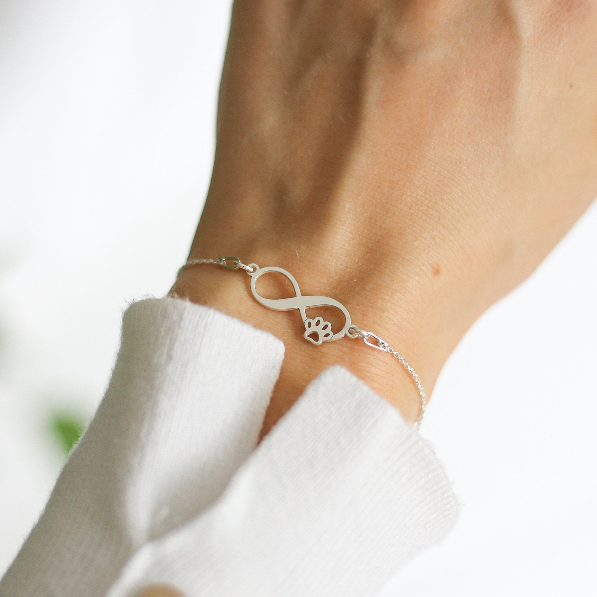 Infinity Paw Print Bracelet