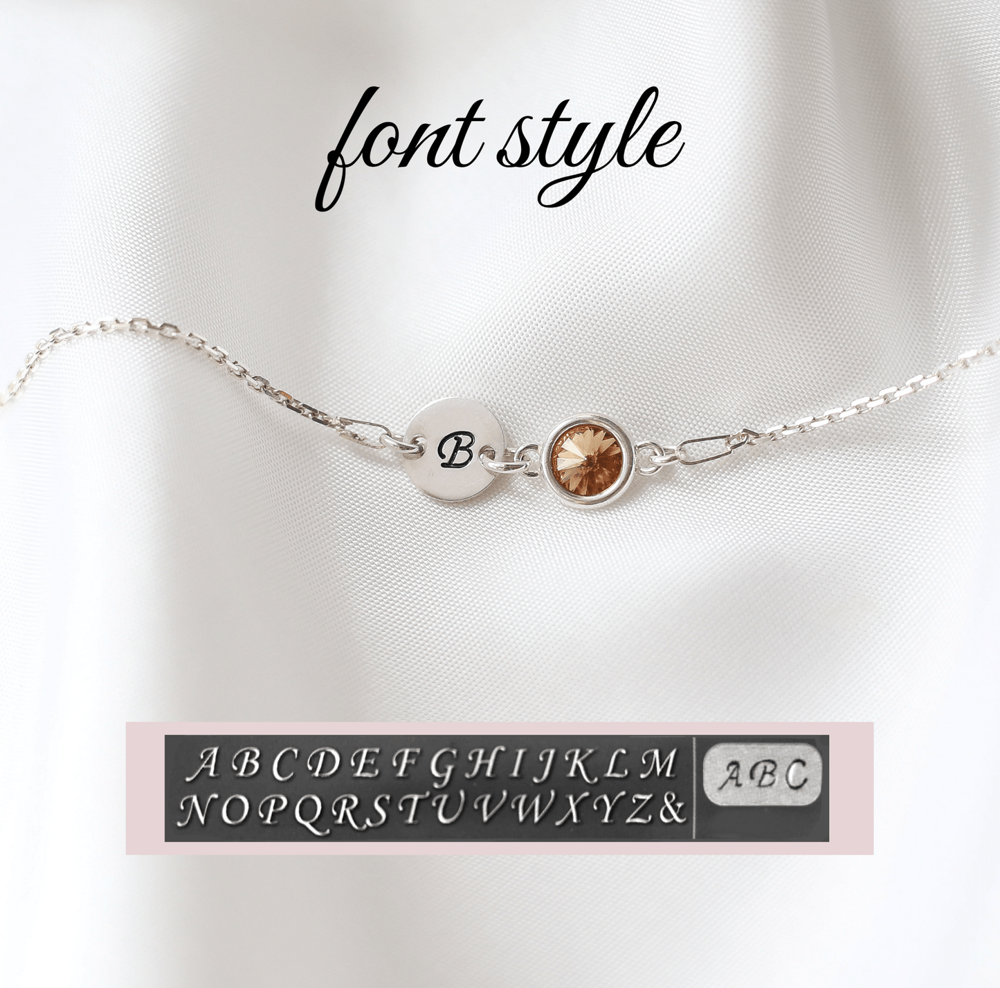 21st Birthday Bracelet – Birthstone And Initial