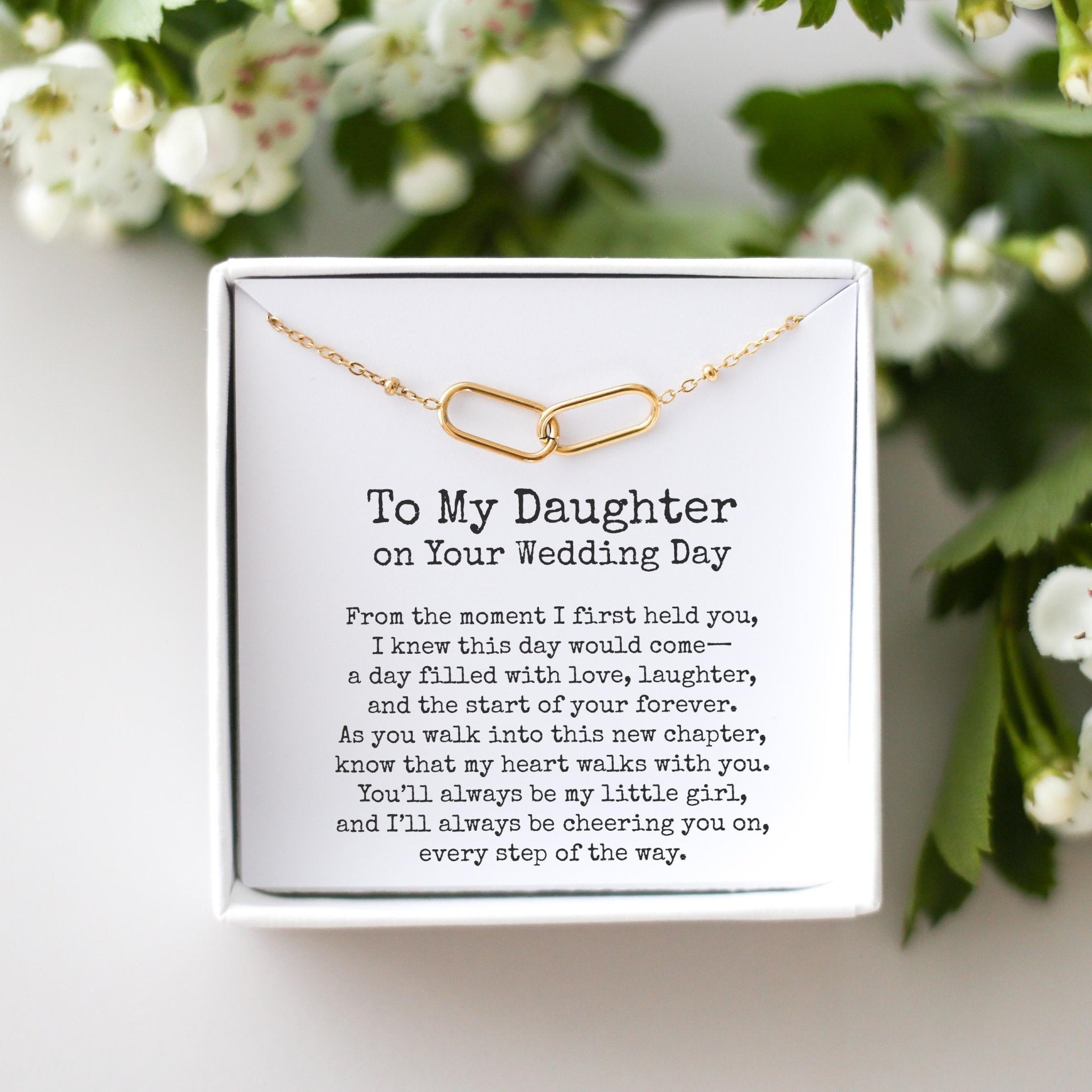 To My Daughter on Her Wedding Day - Interlocking Necklace