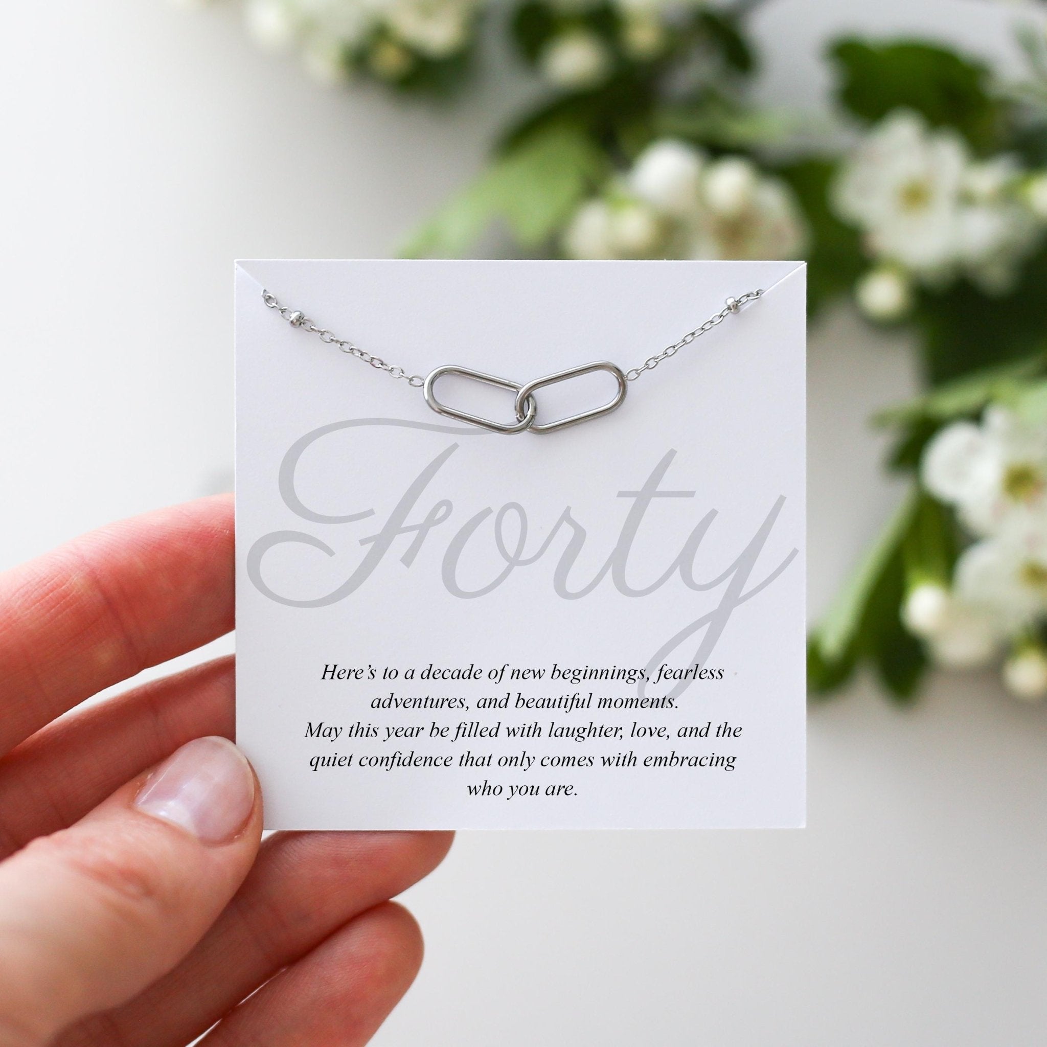 40th Birthday Gift - Interlocking Necklace