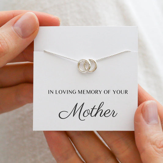 Mum Loss Keepsake - Tiny Rings Necklace
