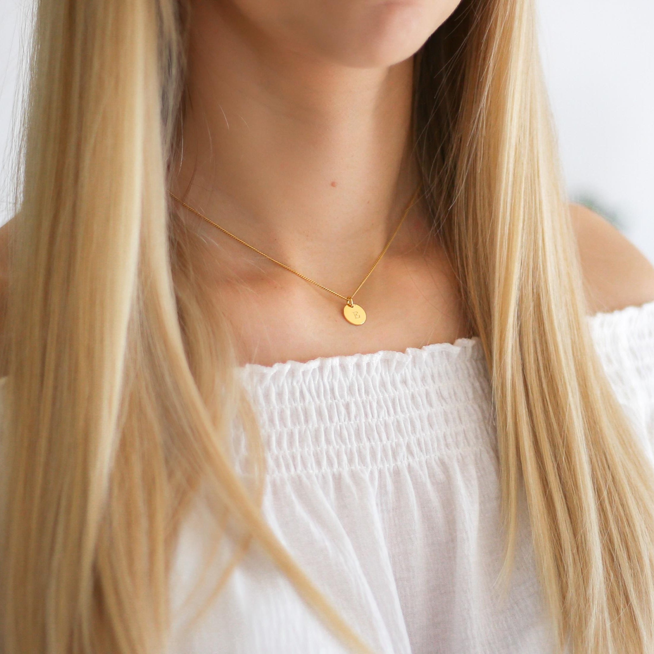 Personalised Initial Disc Necklace