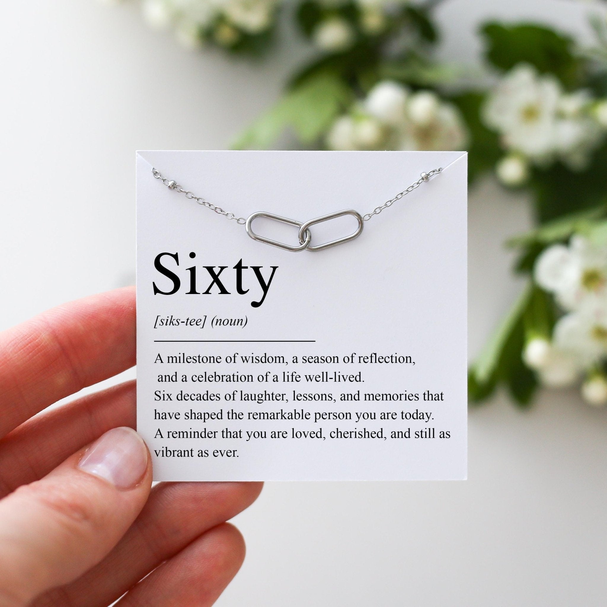60th Birthday Gift - Interlocking Necklace