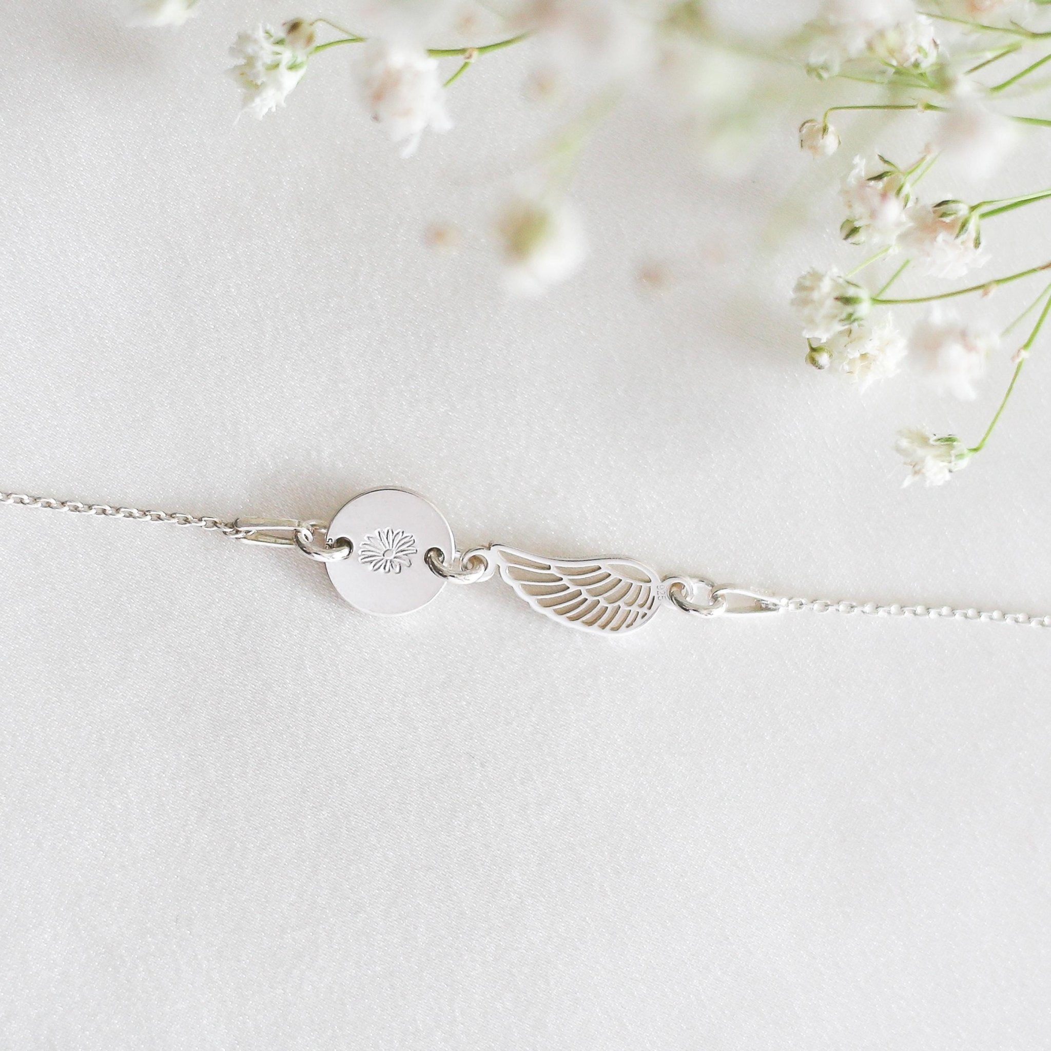 Personalised Angel Wing Bracelet