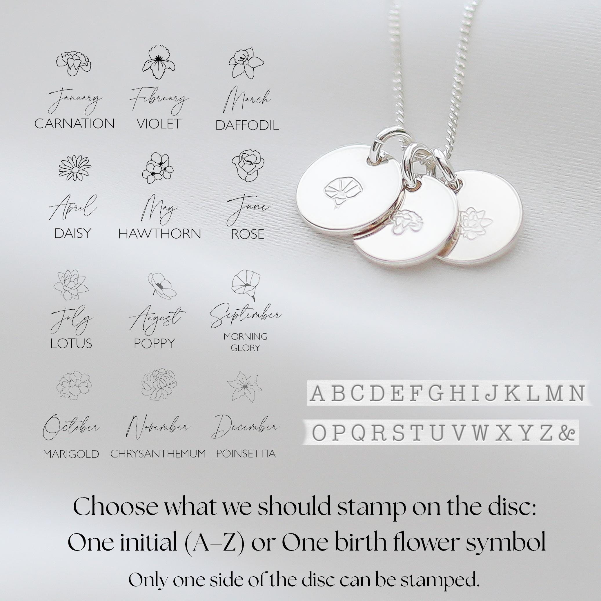 Personalised Initial Disc Necklace