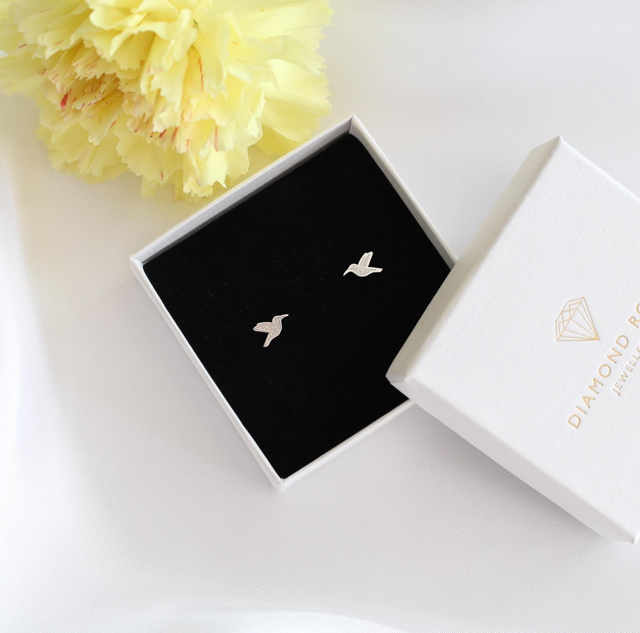 Tiny Hummingbird Stud Earrings