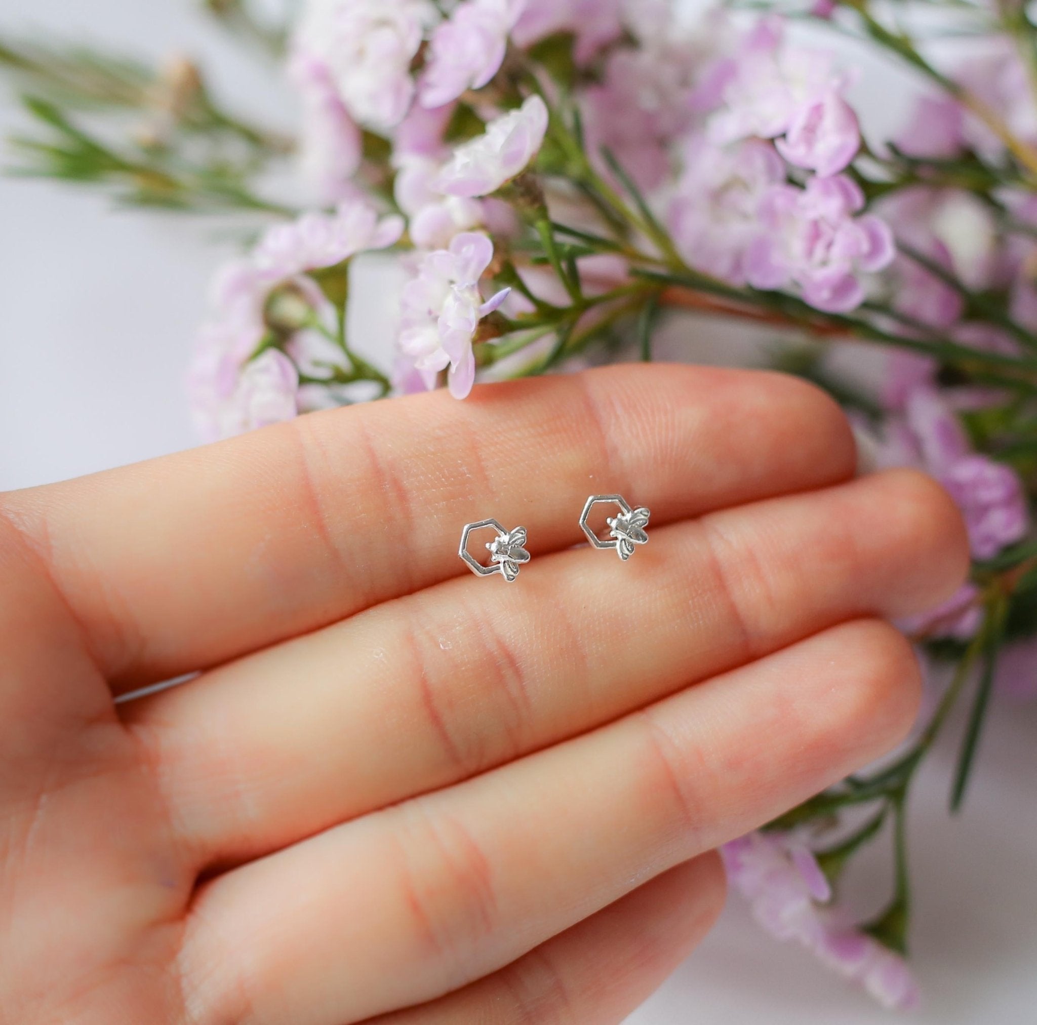 Miniature Bee Stud Earrings