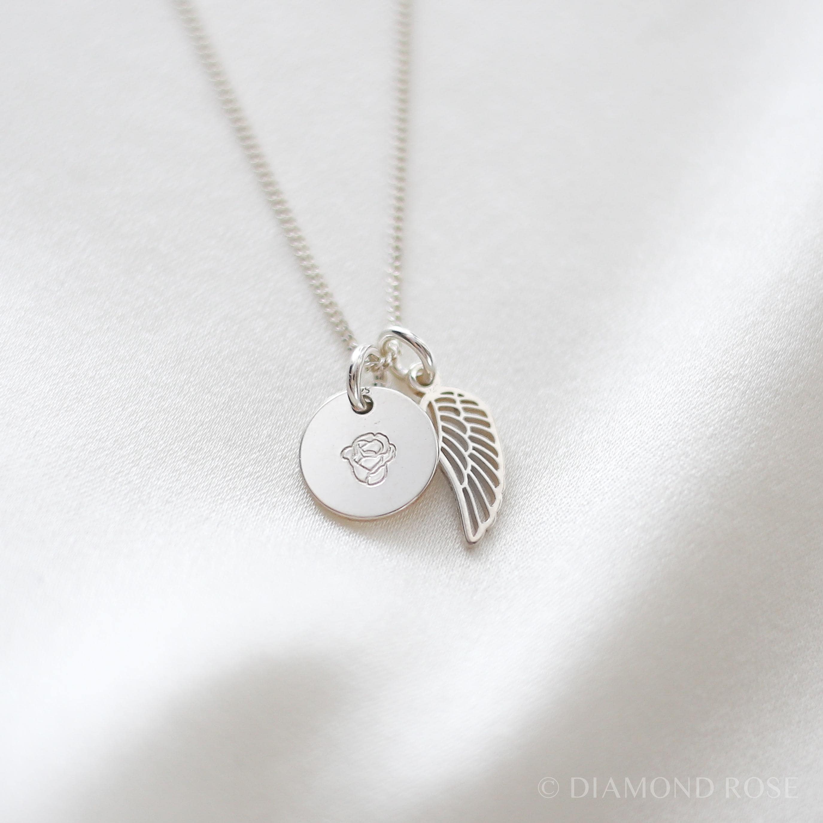 Personalised Angel Wing Necklace