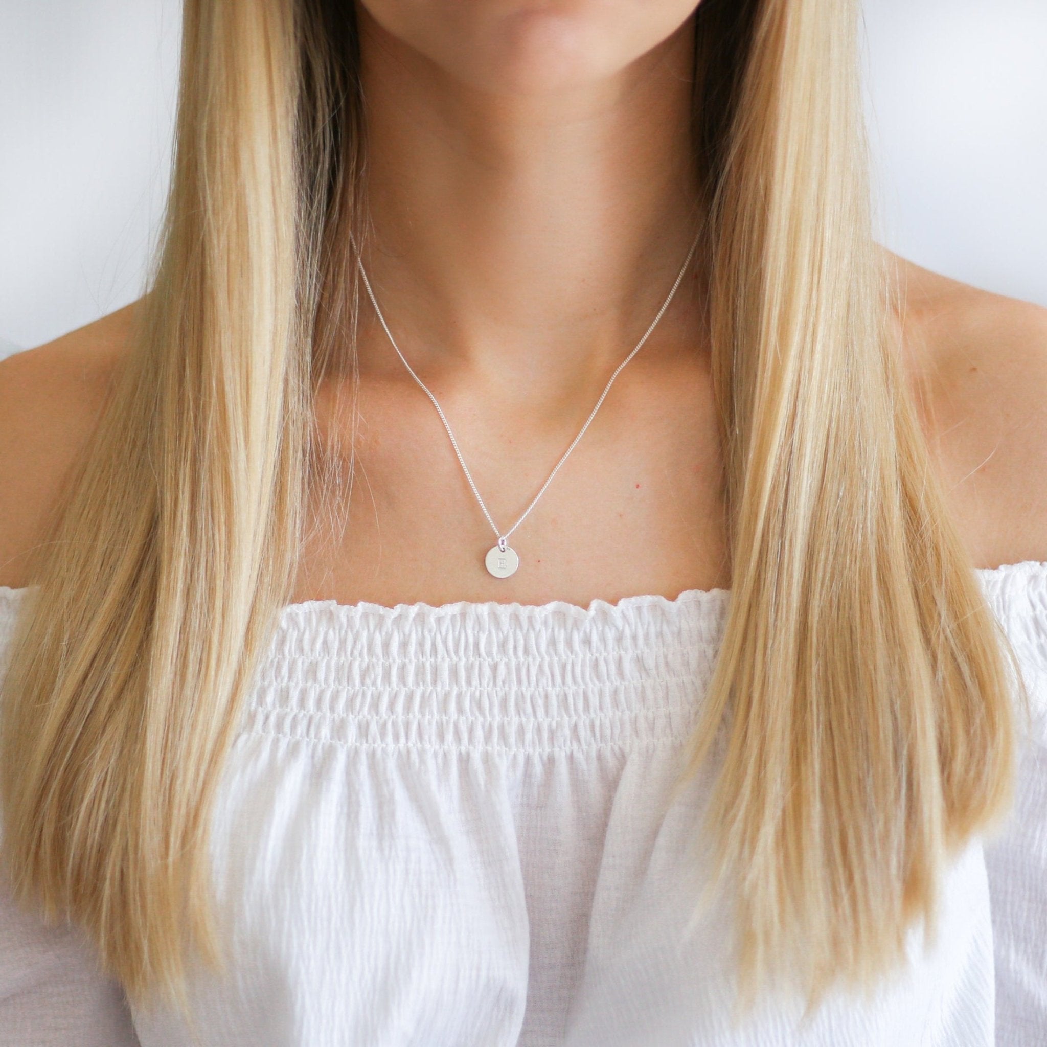 Personalised Initial Disc Necklace