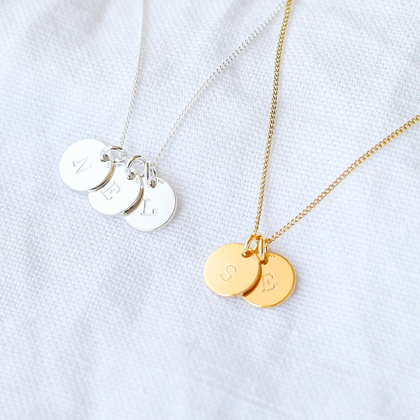 Personalised Initial Disc Necklace