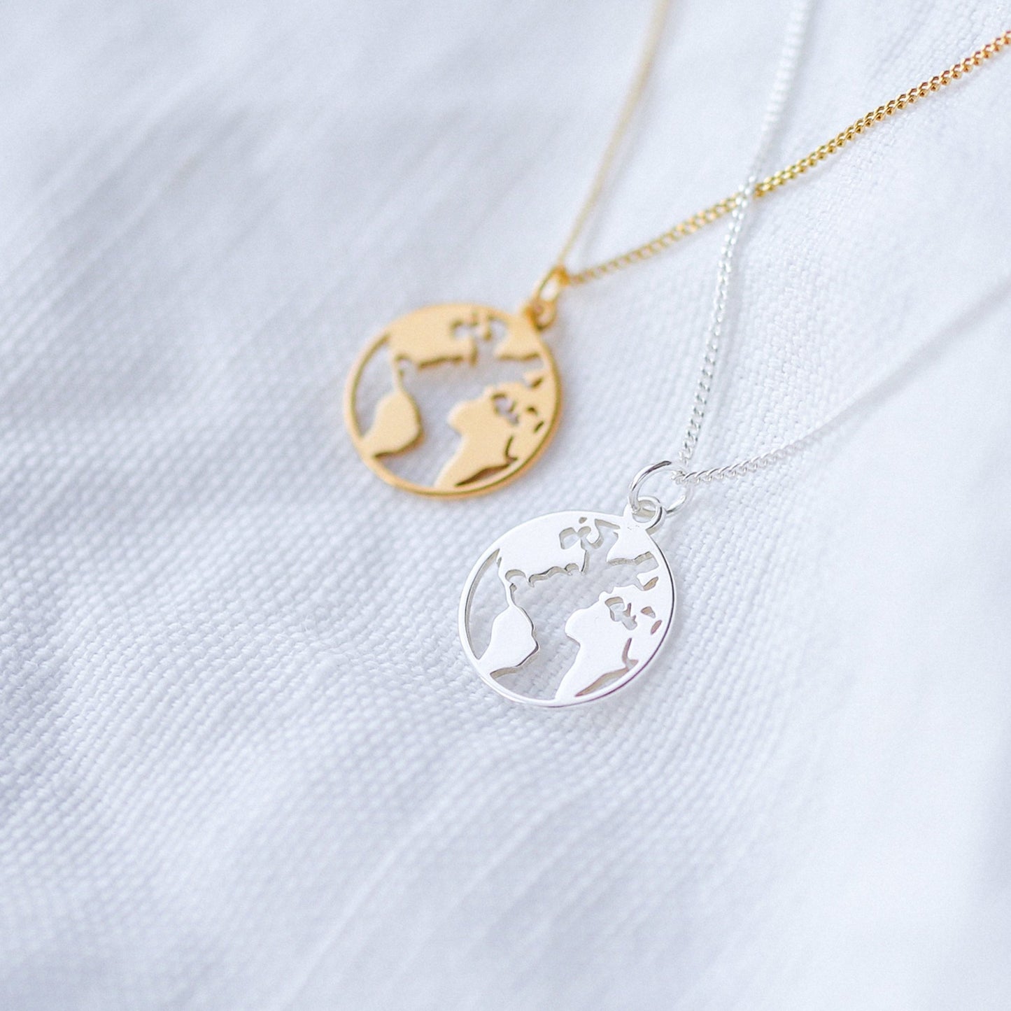 World Map Necklace