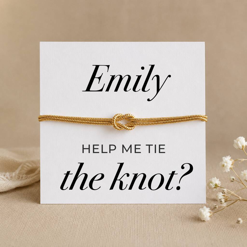 Bridesmaid Proposal Knot Bracelet