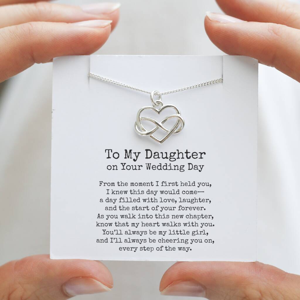 Daughter Wedding Gift - Infinity Heart Necklace