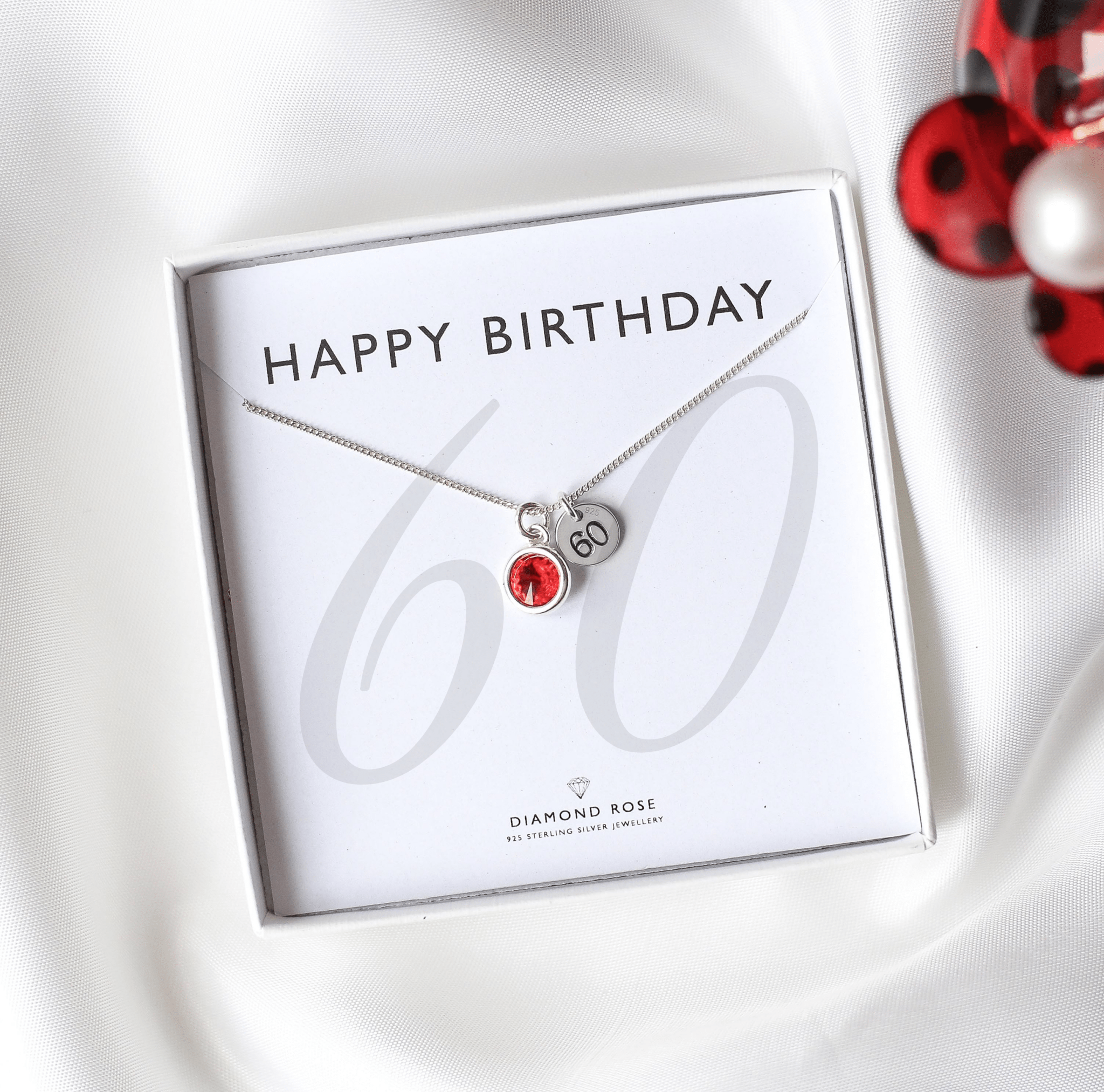 60th Birthday Necklace – Birthstone And Initial