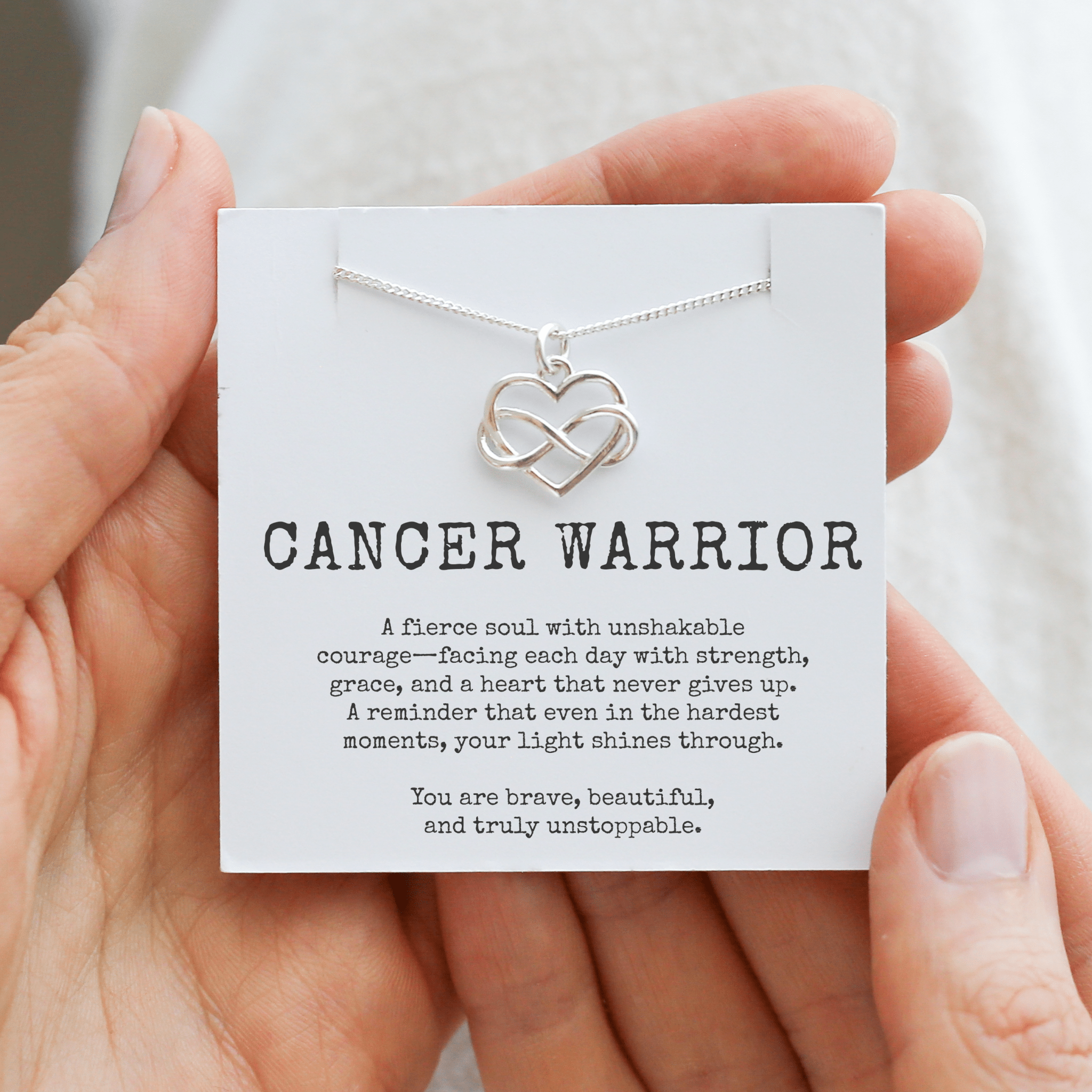 Cancer Warrior Gift - Infinity Heart Necklace
