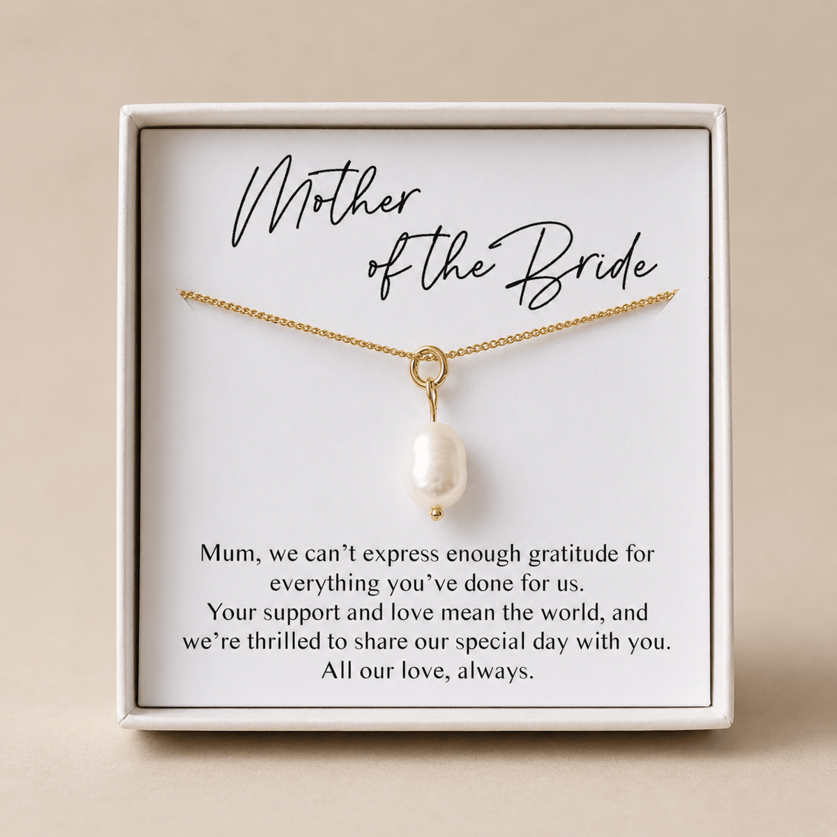 Mother of the Bride Pearl Necklace
