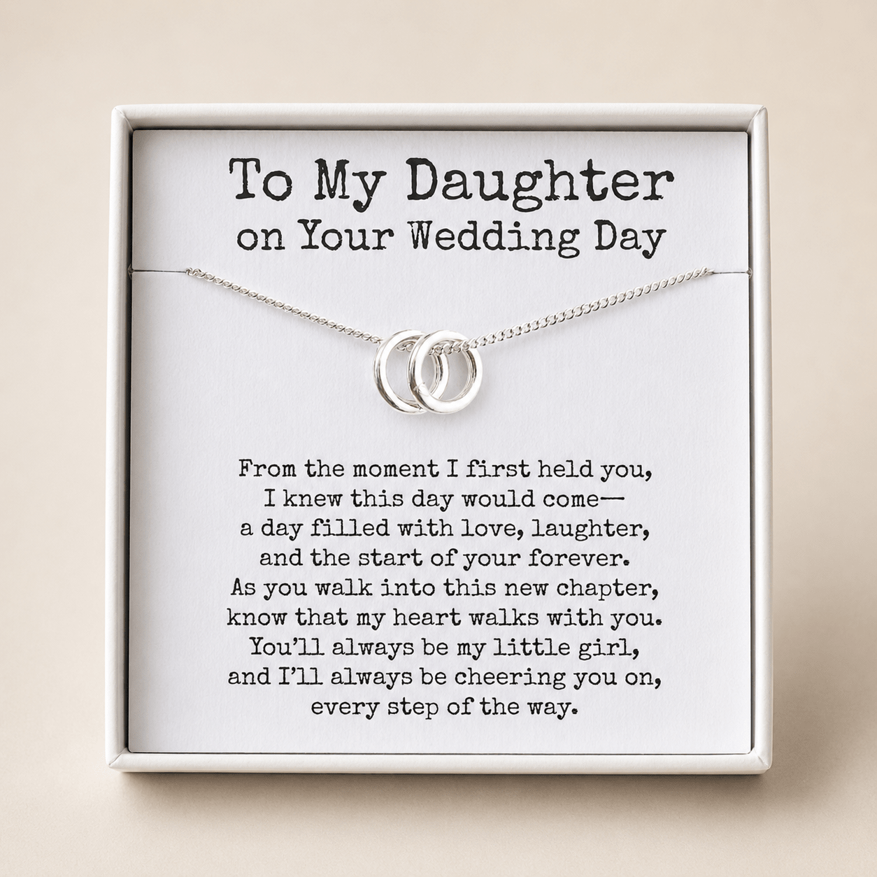 To My Daughter - Wedding Day Necklace