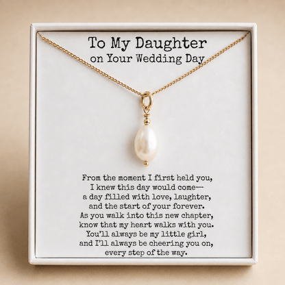 Daughter Wedding Day Pearl Necklace