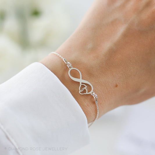Mummy To Be - Infinity Baby Feet Bracelet