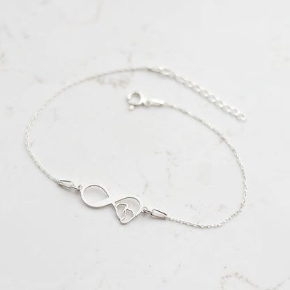 Mummy To Be - Infinity Baby Feet Bracelet