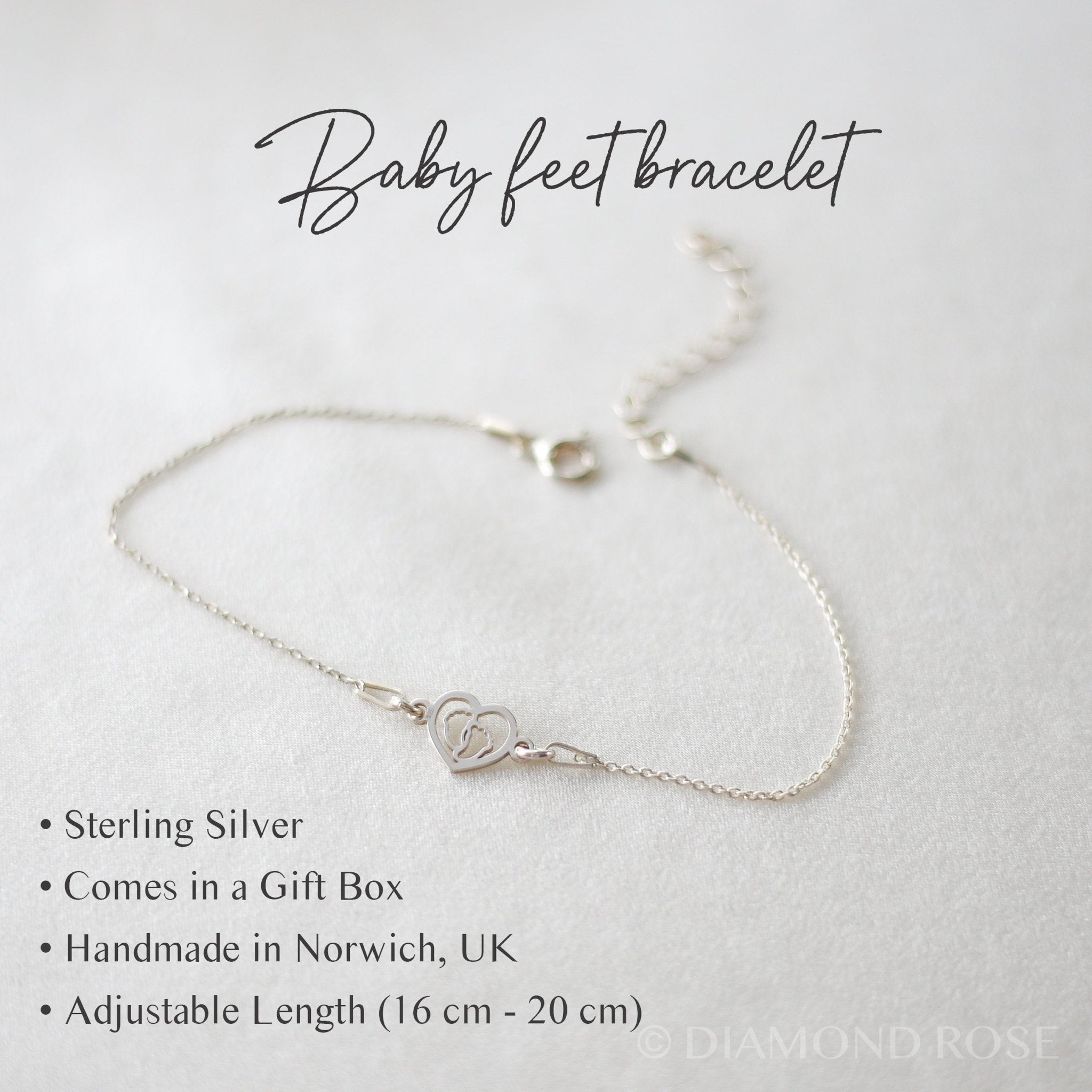 Dainty Baby Feet Bracelet