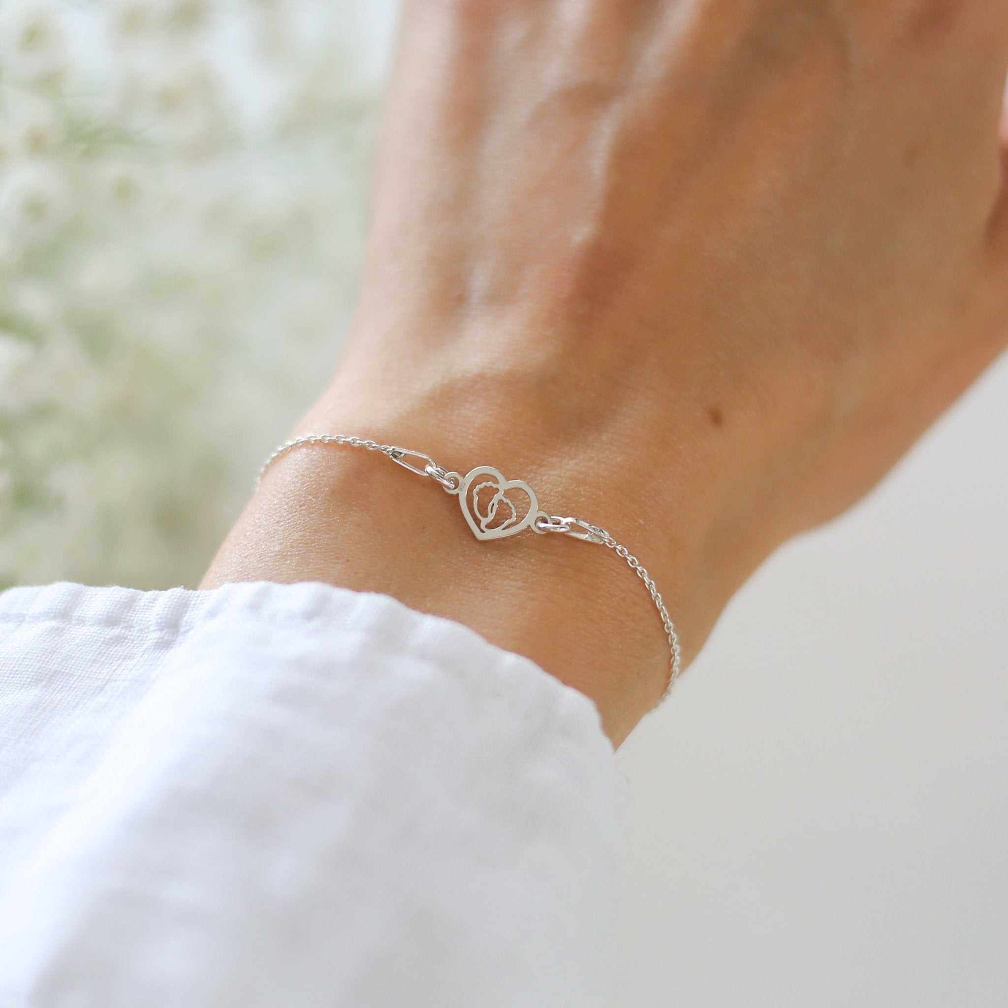 Dainty Baby Feet Bracelet