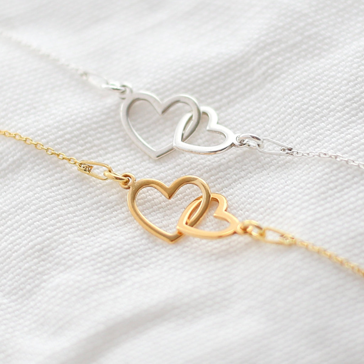 Daughter Wedding Gift, Interlocking Hearts Bracelet