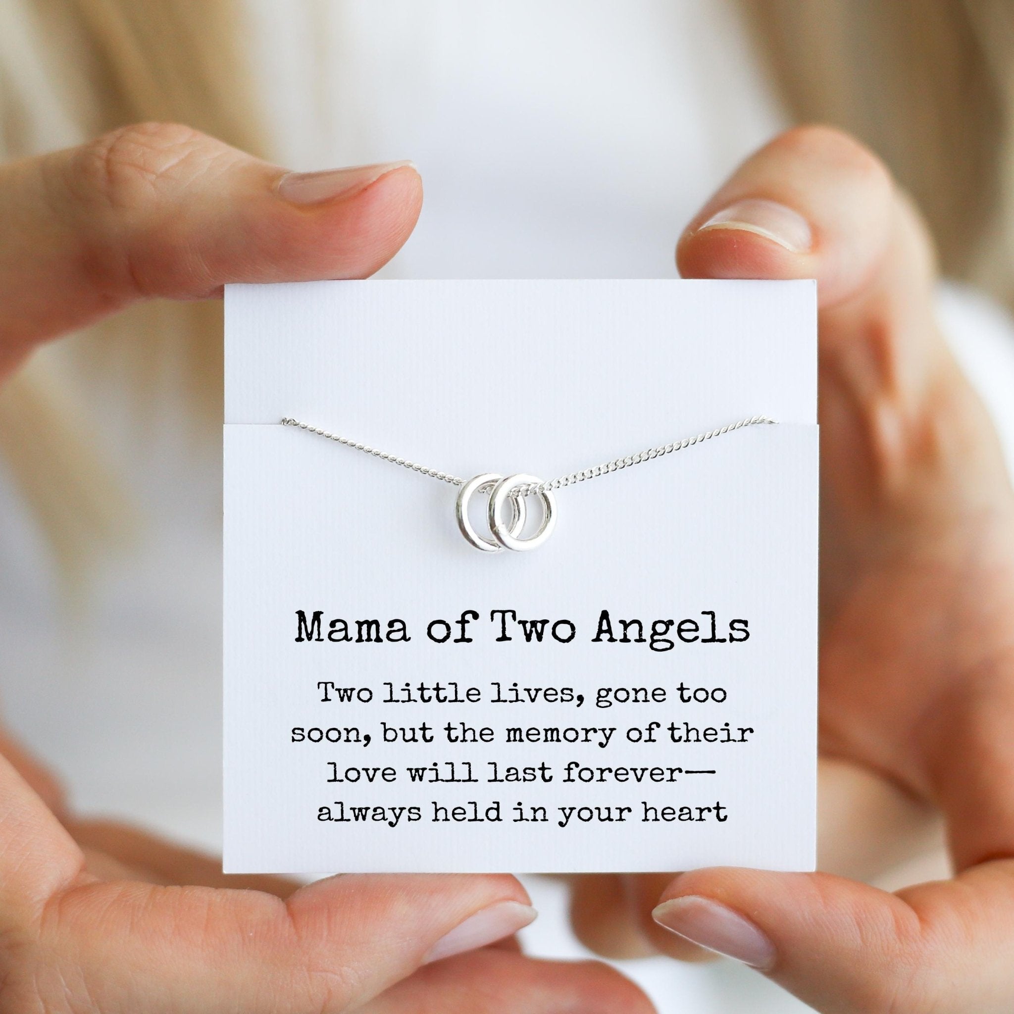 Mama of Two Angels Necklace