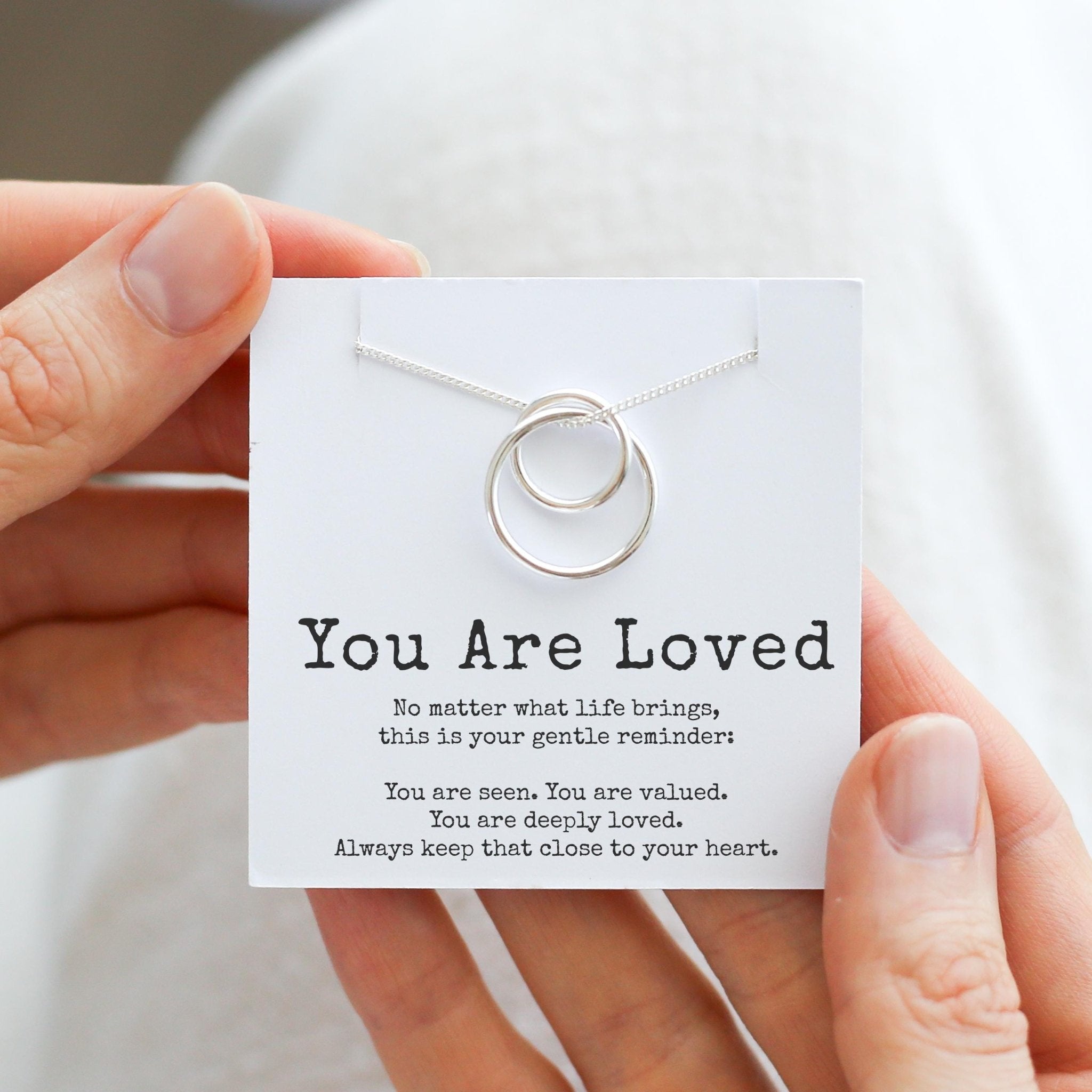 You Are Loved - Interlocking Circles Necklace