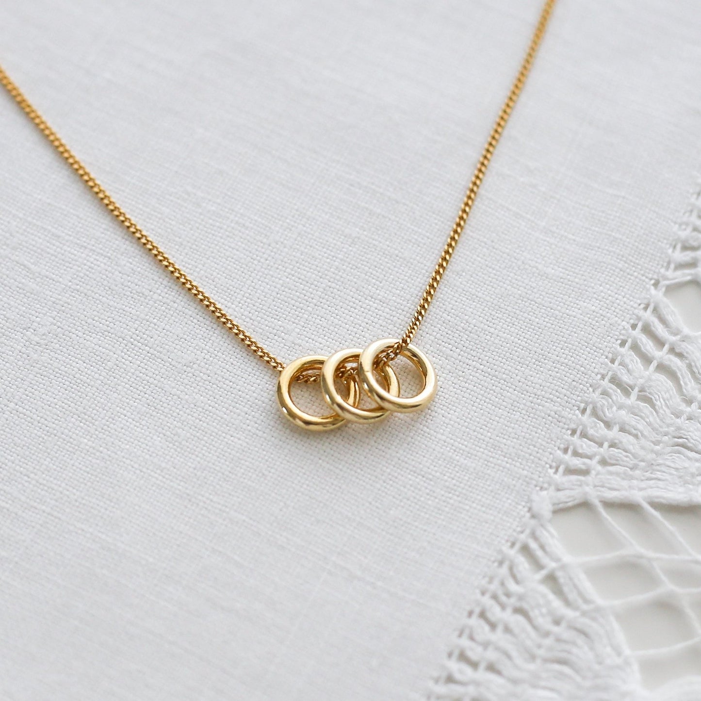 Mum Loss Keepsake - Tiny Rings Necklace