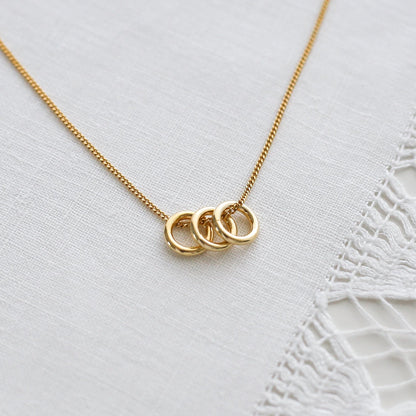 Mum Loss Keepsake - Tiny Rings Necklace