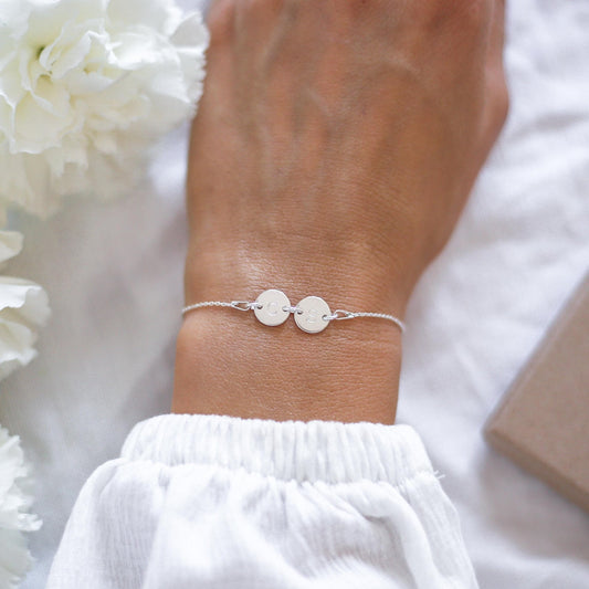 Personalised Two Discs Bracelet