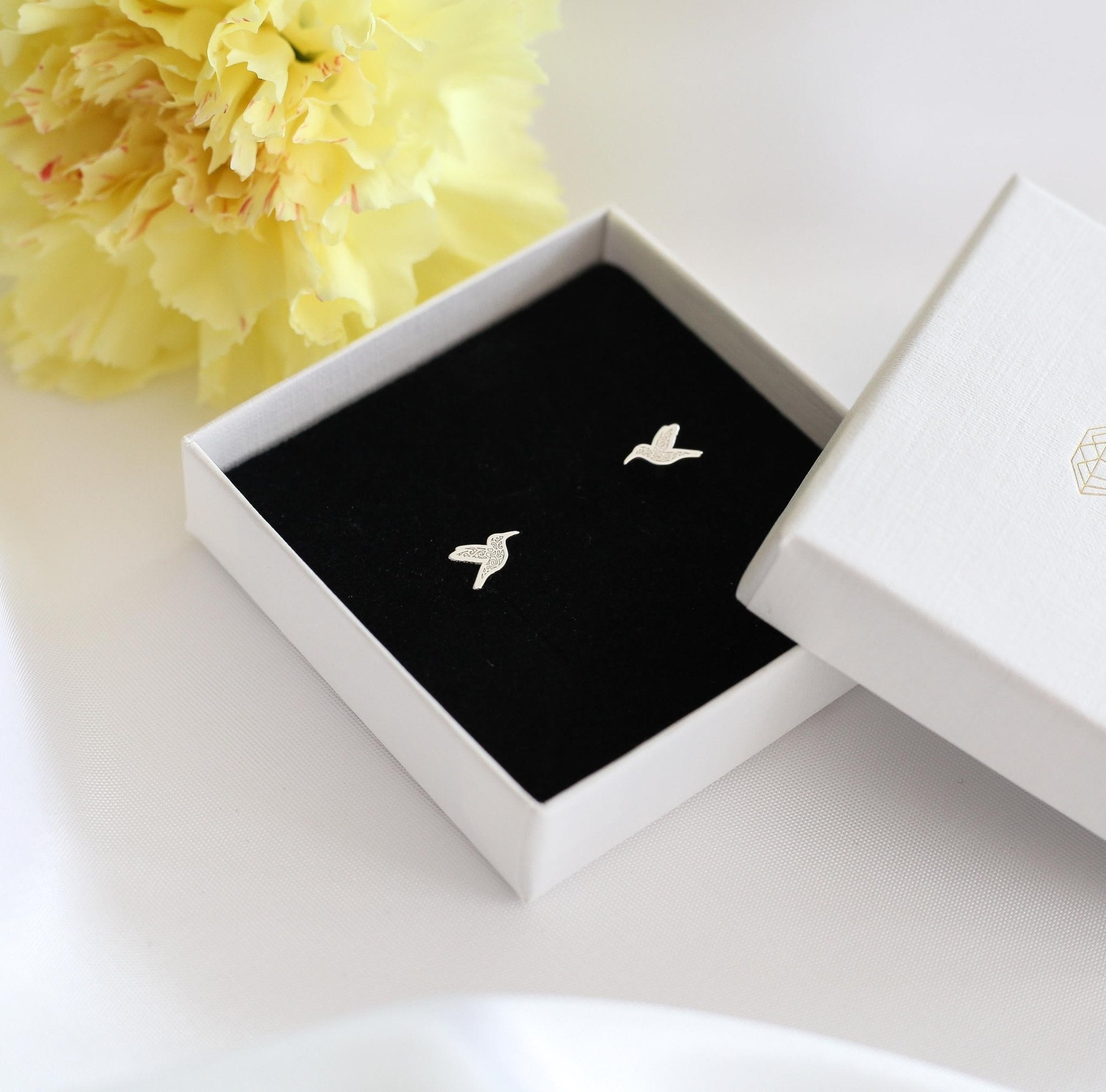Tiny Hummingbird Stud Earrings