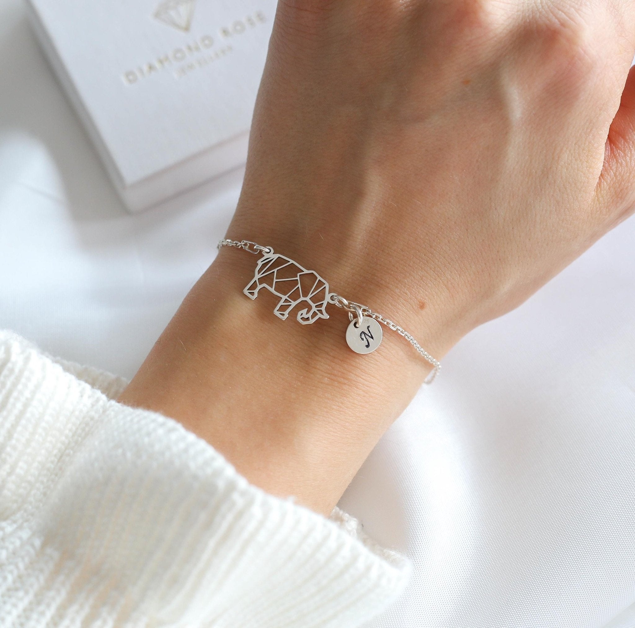 Personalised Elephant Bracelet