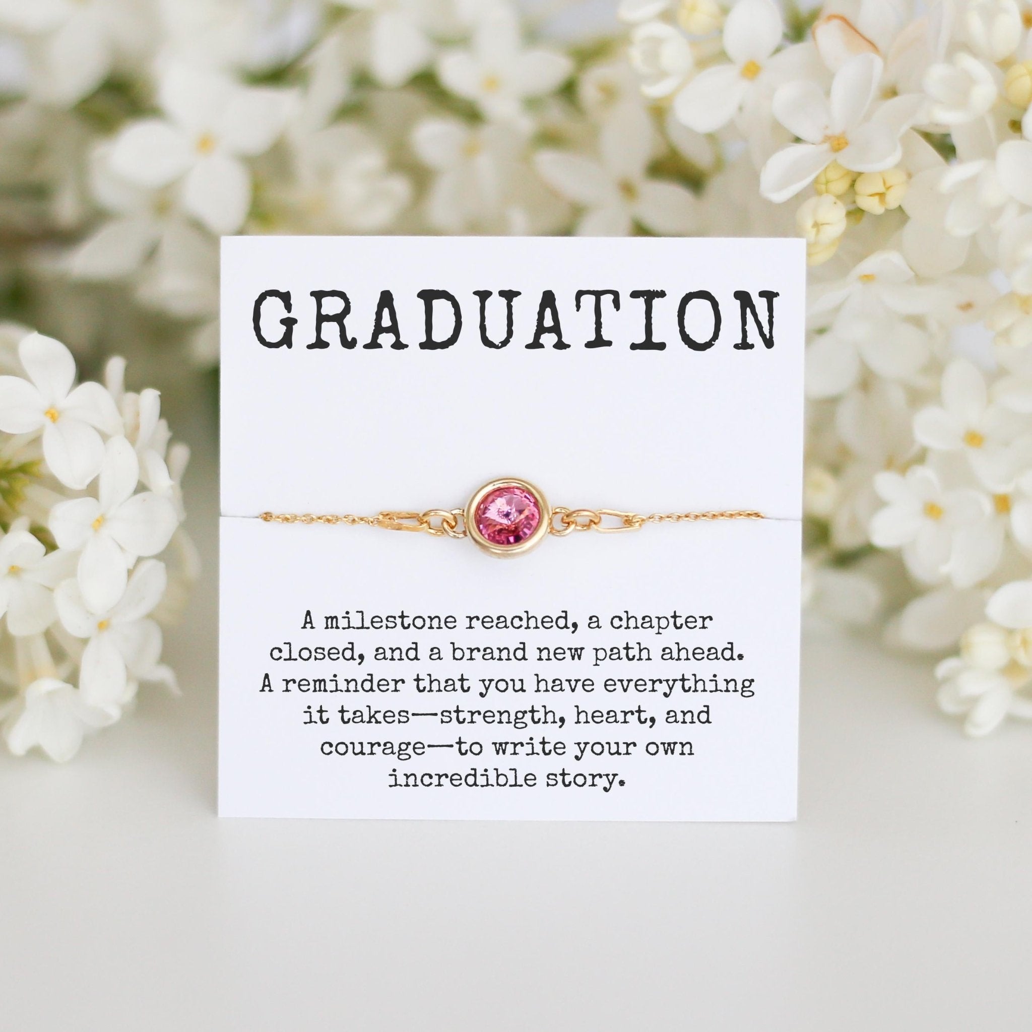 Graduation Birthstone Bracelet