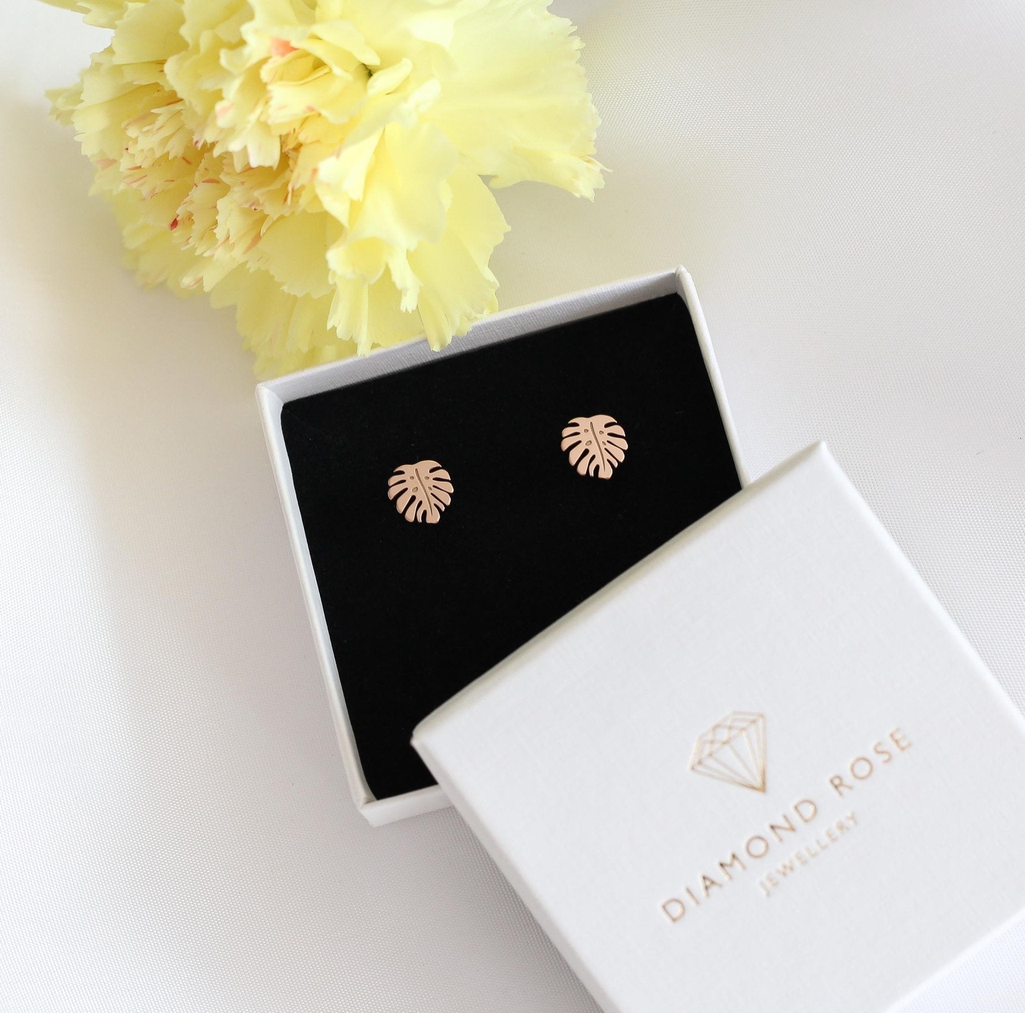 Monstera Stud Earrings