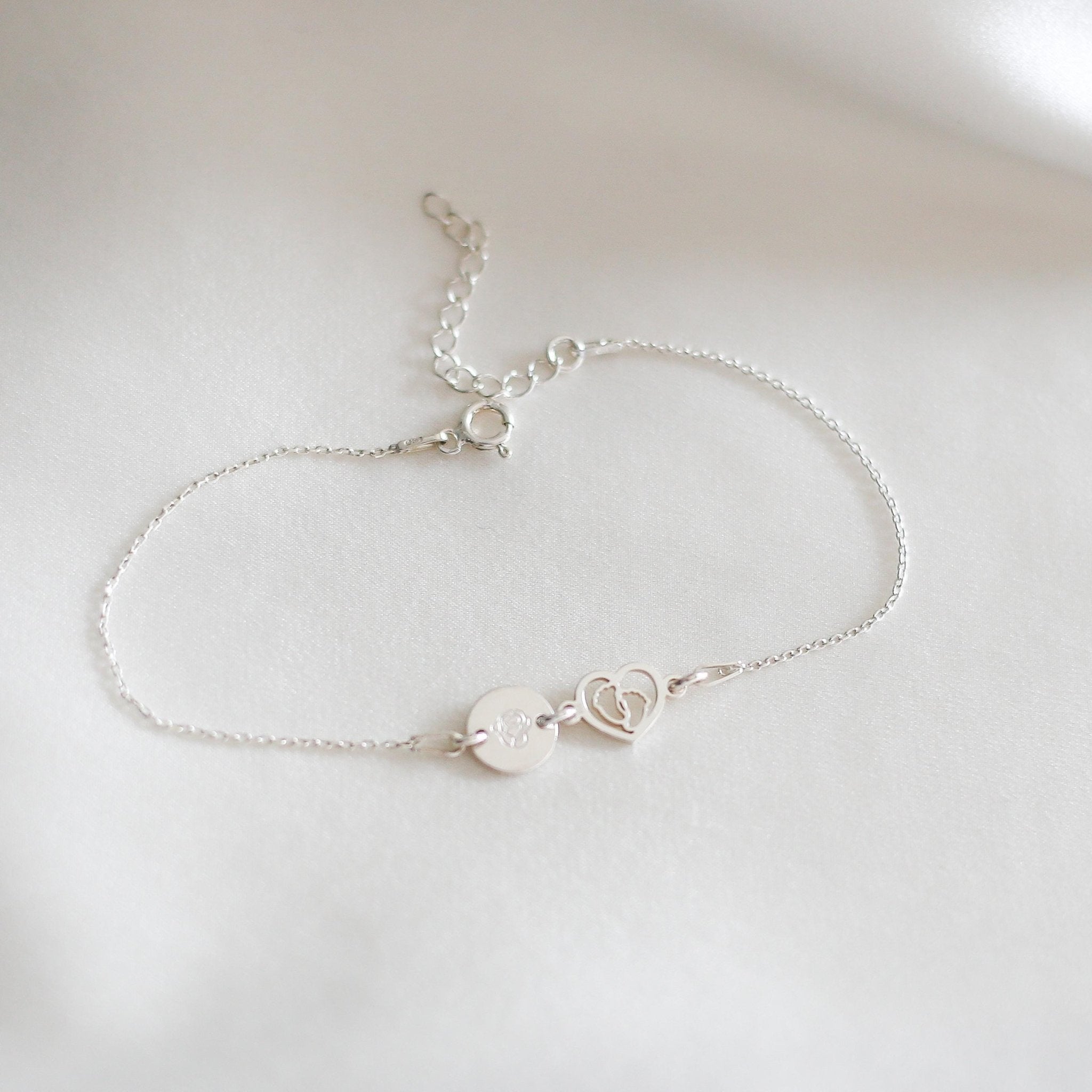Personalised Baby Feet Bracelet – New Mum Gift