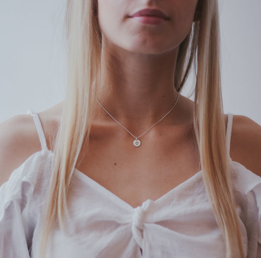 Classic Initial Disc Necklace