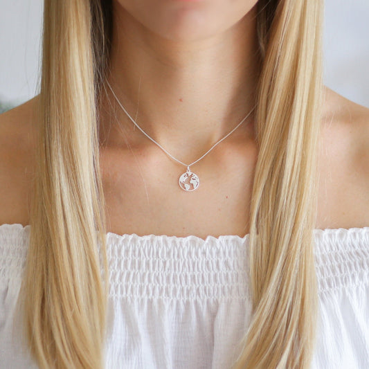 World Map Necklace