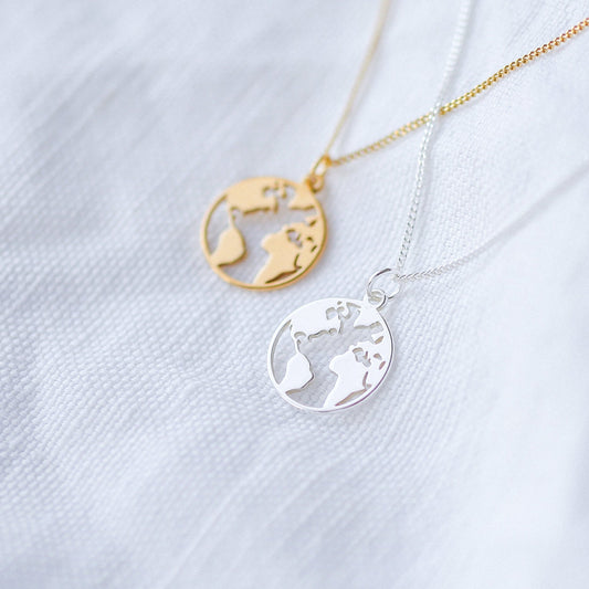 World Map Necklace