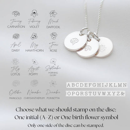 Baby Feet Personalised Birthstone Necklace