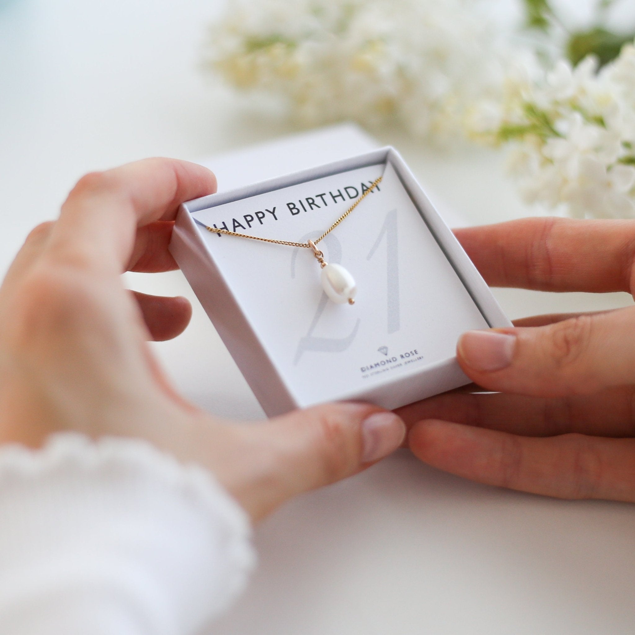 21st Birthday Pearl Necklace