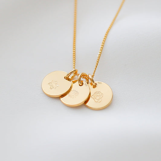 Personalised Birth Flower Necklace